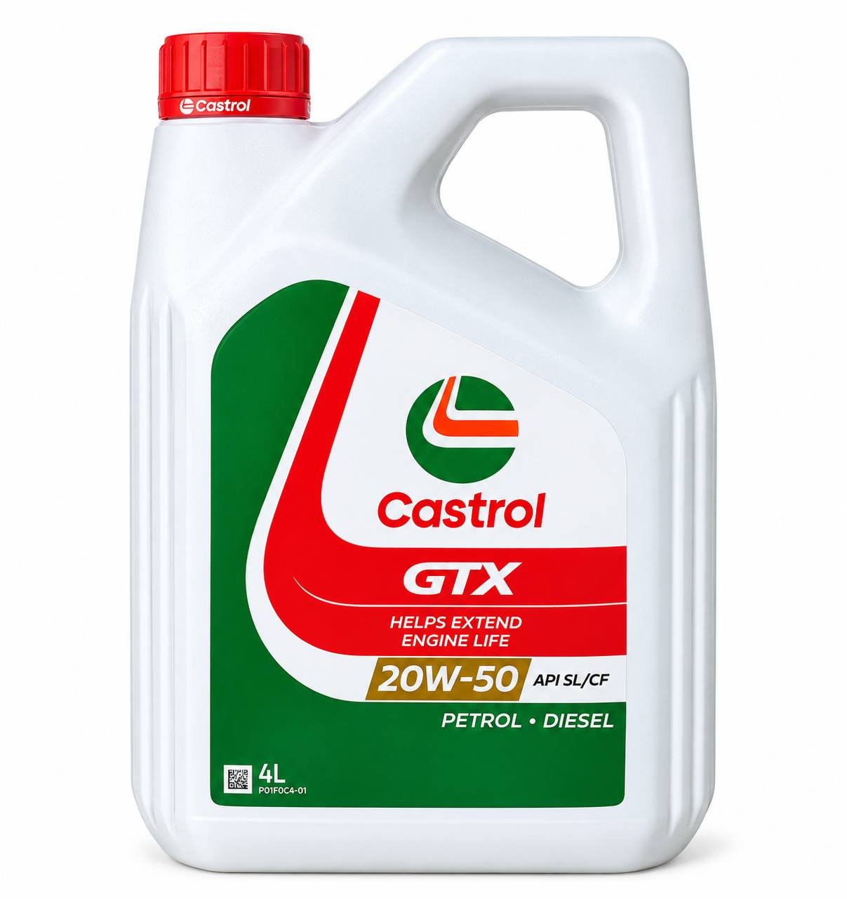 Castrol GTX 20W-50 petrol engine oil, 4 litre bottle